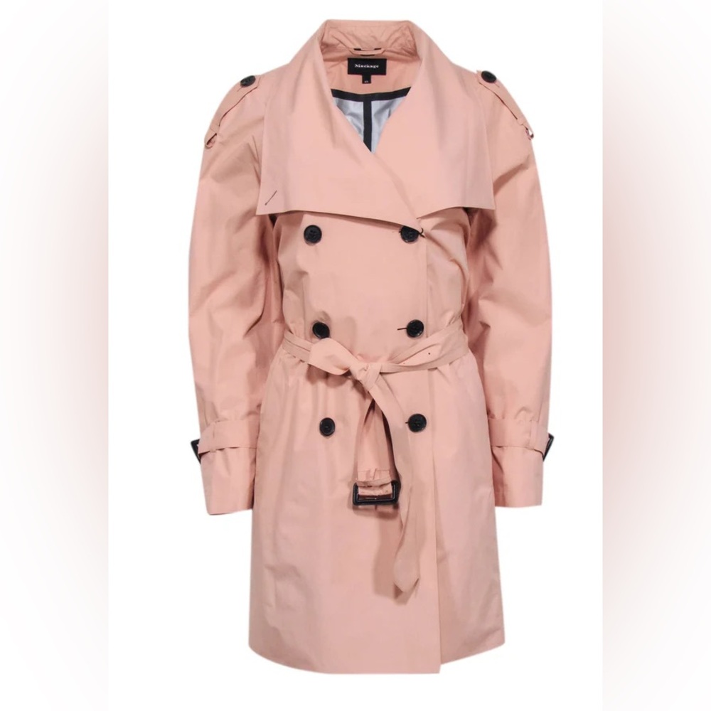 Mackage - Light Pink Double Breasted Button Trench